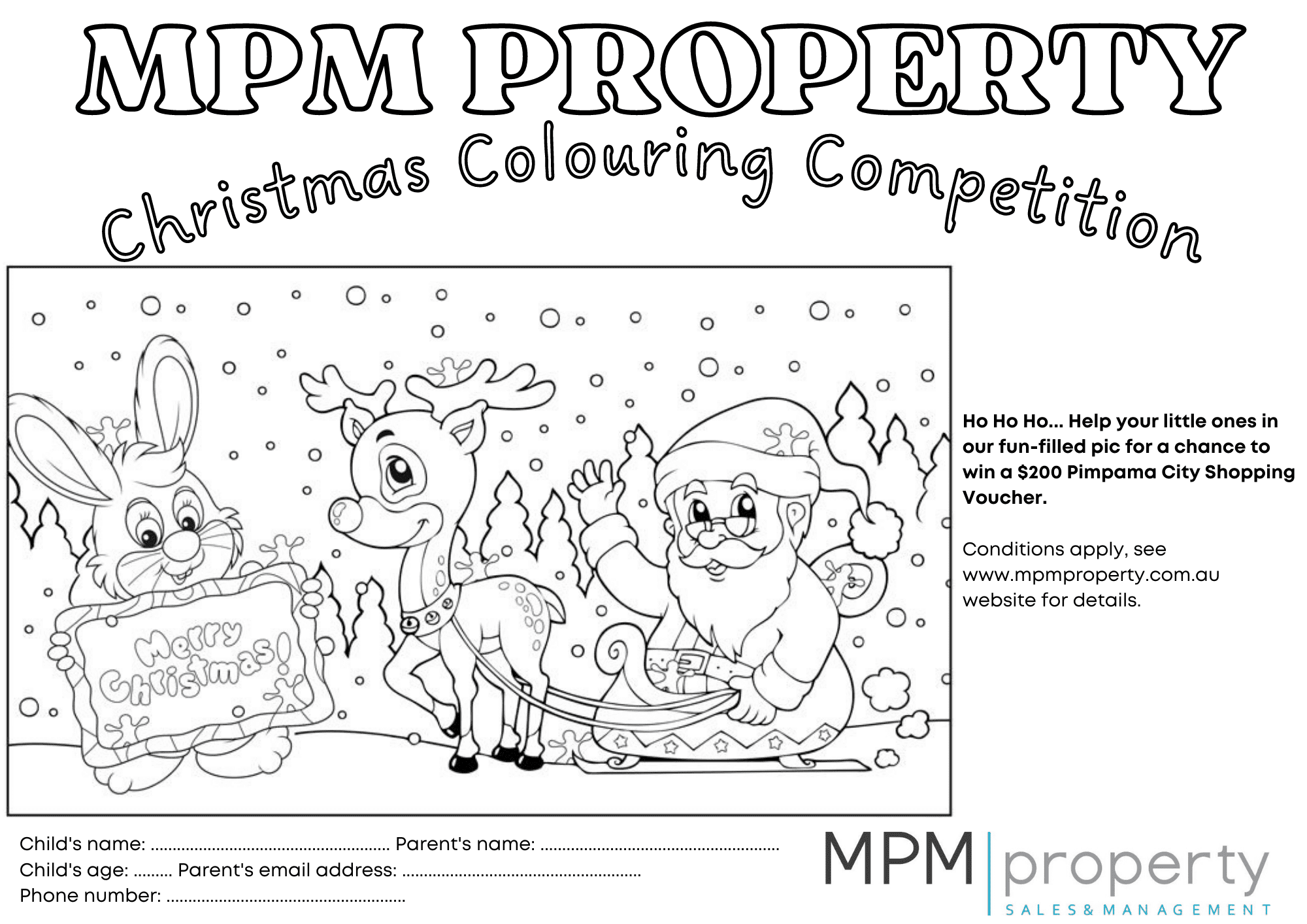 MPM Christmas Colouring In Competition MPM Property